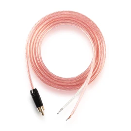 XMSJSIY RCA Speaker Wire Pigtail Bare Cable - Gold Plated RCA Connector High Level OFC Audio Cable for Amplifiers Subwoofer - DIY, 2 M