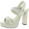 Karl Lagerfeld Paris Women's Alessia Pearl Slingback Platform Sandal Ankle