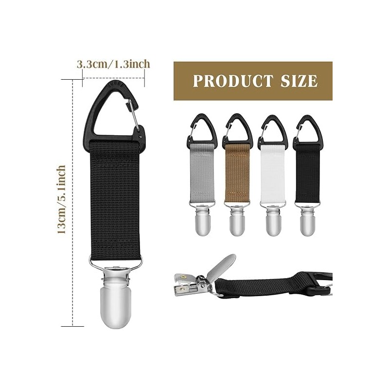 GOEDEKE 2Pcs Hat Clips for Travel on Bag, Hat Bag