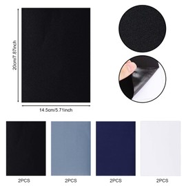 8pcs Down Jacket Repair Patches, 8 x 6 Inch Self Adhesive Fabric Repair Patch Waterproof Nylon Patches for Down Jacket Outerwear Clothing Pants Bags Tent (4 Colors)