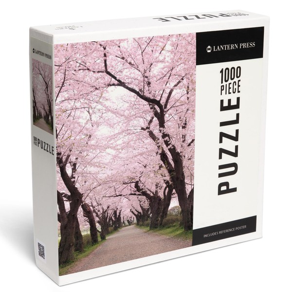 Cherry Orchard Blossoms (1000 Piece Puzzle, Challenging Jigsaw Puzzle for