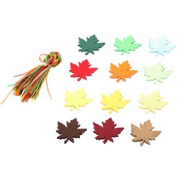 BinaryABC Thanksgiving Maple Leaves Gift Tags with Ribbons,Thanksgiving Party Favors,Fall Harvest Decoration,60Pcs(Random Color)