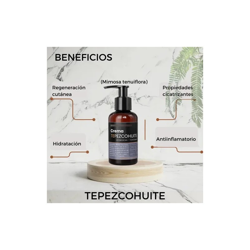 Crema De Tepezcohuite Fórmula Natural Regeneración Cutánea