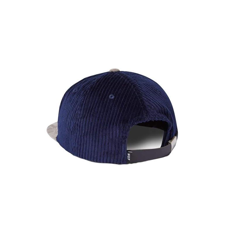 HUF Hat Trick Snapback Hat, Navy, O/S
