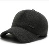 Moonlove Men's Cap with Earmuffs, Baseball Cap, Winter Hat, Thick,