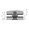 STEINBACHER© Stainless steel glass dot holder, diameter 52 mm, flat