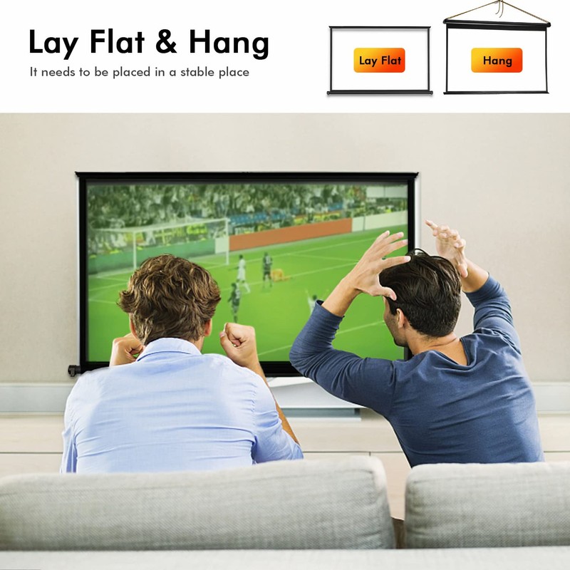 New Portable Mobile 50 Inch Projector Screen Pull Down, 16:9