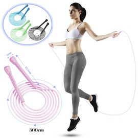 Hitchuey Adjustable Skipping Rope Children, 4 Pieces 300 cm Lightweight Children's Rope Skipping Rope, Skipping Rope Children for 6 | 7 | 8 | 9 | 10 Years Boys and Girls