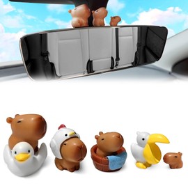 TSTESE Cute Capybara Car Dashboard Decorations Rearview Mirror Interior Ognaments Funny Duck Decor Desktop Decoration Universal Accessories Gift for Owners (7 Pcs)