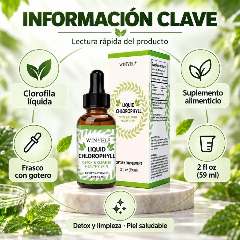 General - Winyel Gotas Clorofila Líquida Suplemento Natural