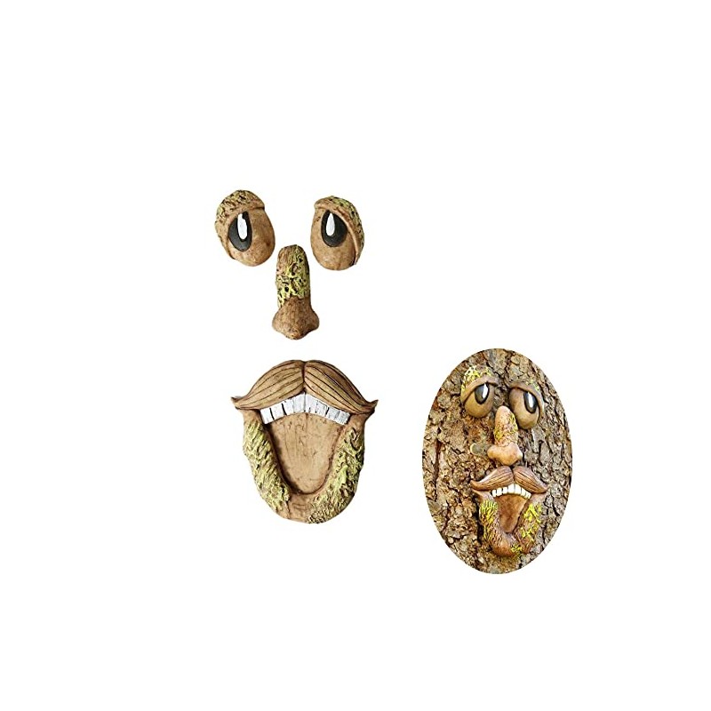 Romeeton Tree Hugger Resin Old Man Bark Ghost Face Funny