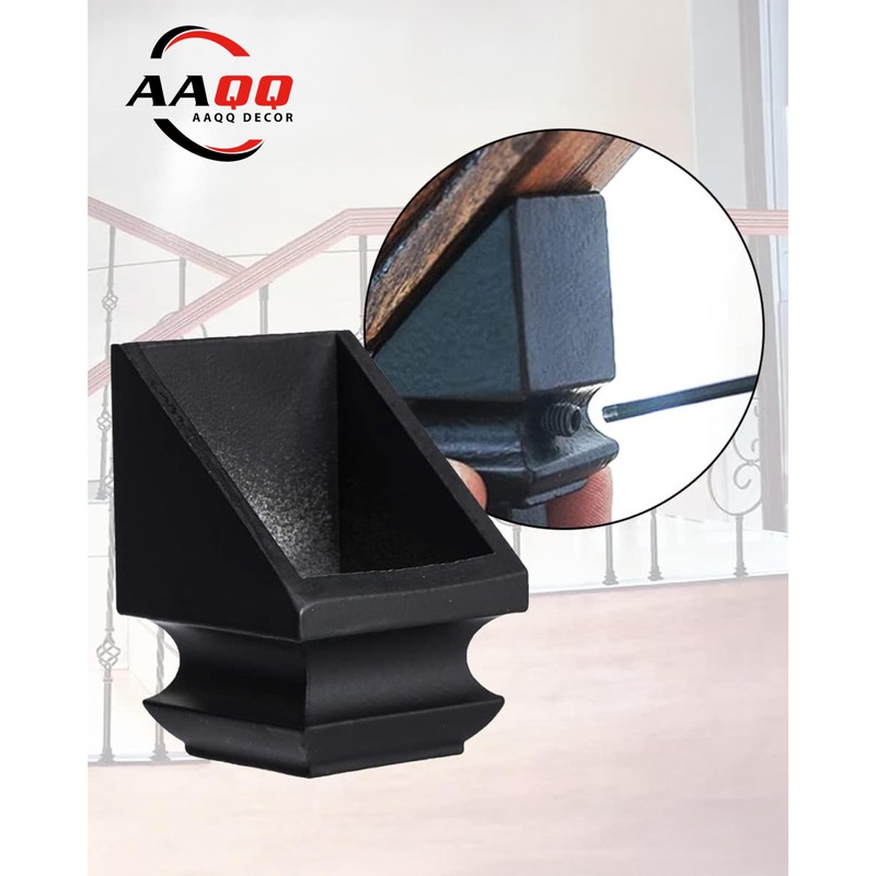 AAqq Decor 12-Pack Iron Baluster Shoes Square Railing Shoes Stair