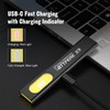 Bttfere 2 Pack Pocket Flashlight EDC Clip Light with Magnetic
