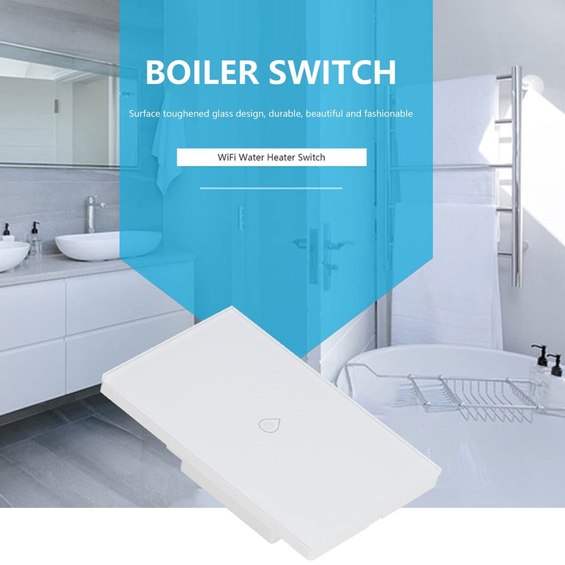 Smart Water Heater Switch, Smart Touch Wall Switch US Horizontal