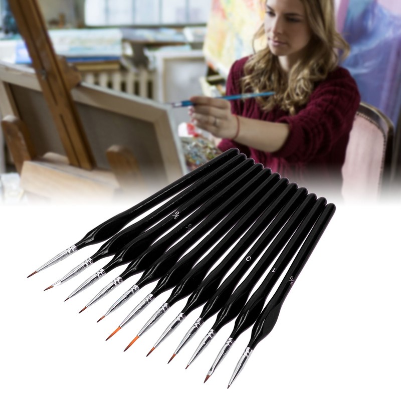 12Pcs Paint Brush Set for Face MakeUp Nail Scale Model