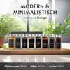 Glass Spice Jars with Labels and Steel Lids (24 x