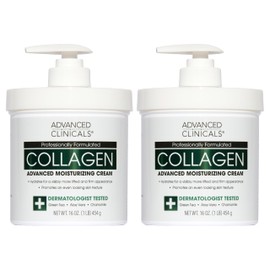 ADVANCED CLINICALS 2 PACK SET - CREMA CORPORAL COLAGENO RESCATE DE LA PIEL CON TE VERDE, ALOE VERA Y MANZANILLA 454GRCU                               