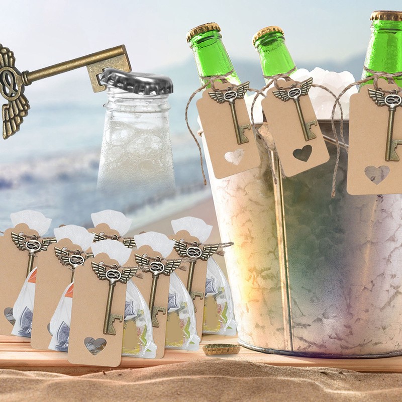 Key Bottle Opener Vintage DIY Exquisite Elegant Angel Wing Key