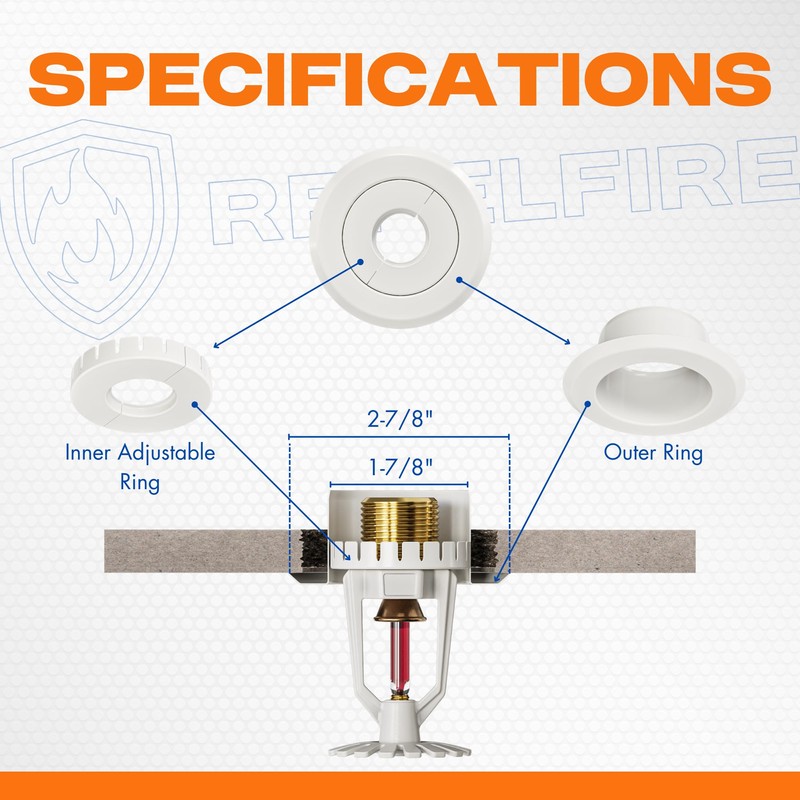 Retrofit Recessed Fire Sprinkler Escutcheon 1/2 in. IPS - Split