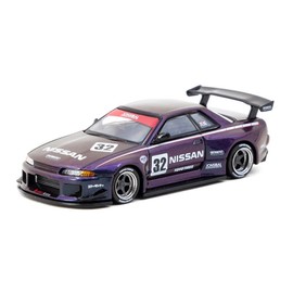Diecast Model Car Compatible with Tarmac Works 1:64 Nissan Skyline (R32) Widebody Jonsibal Midnight Purple Limited Edition T64G-061-MP