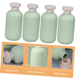 Outanaya 4pcs Travel Shampoo and Conditioner Bottles Avocado Dispenser for Liquids Compact Soap Container for Bathroom and Toiletries