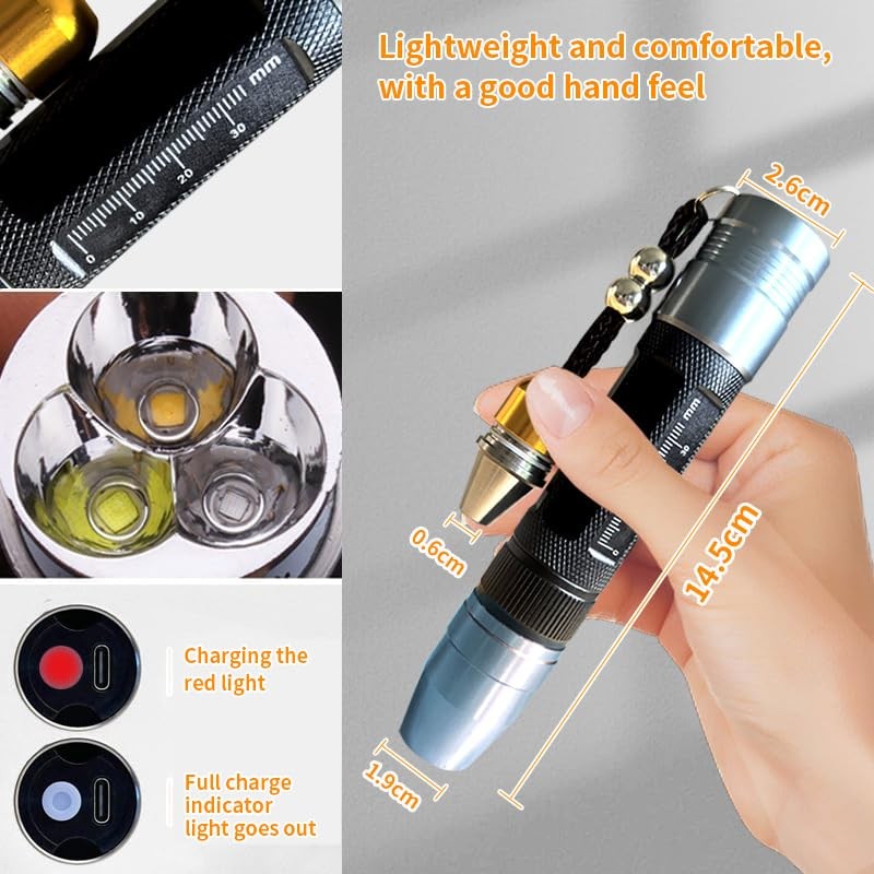 YZYOE LED Rechargeable Three Light Source Jade and Jewelry Appraisal