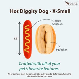 P.L.A.Y. Dog Toy_Plush Toy - Hot Dog_XS
