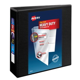 AVERY Avery Heavy-Duty 3 Inch Binders 3 Ring, View Binder, 1.5 Inch EZD Ring, Black, Sturdy (79693)