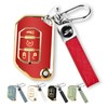 QBUC for Jeep Key Fob Cover with Keychain Flip Key