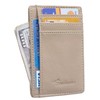 Travelambo Front Pocket Minimalist Leather Slim Wallet RFID Blocking Medium