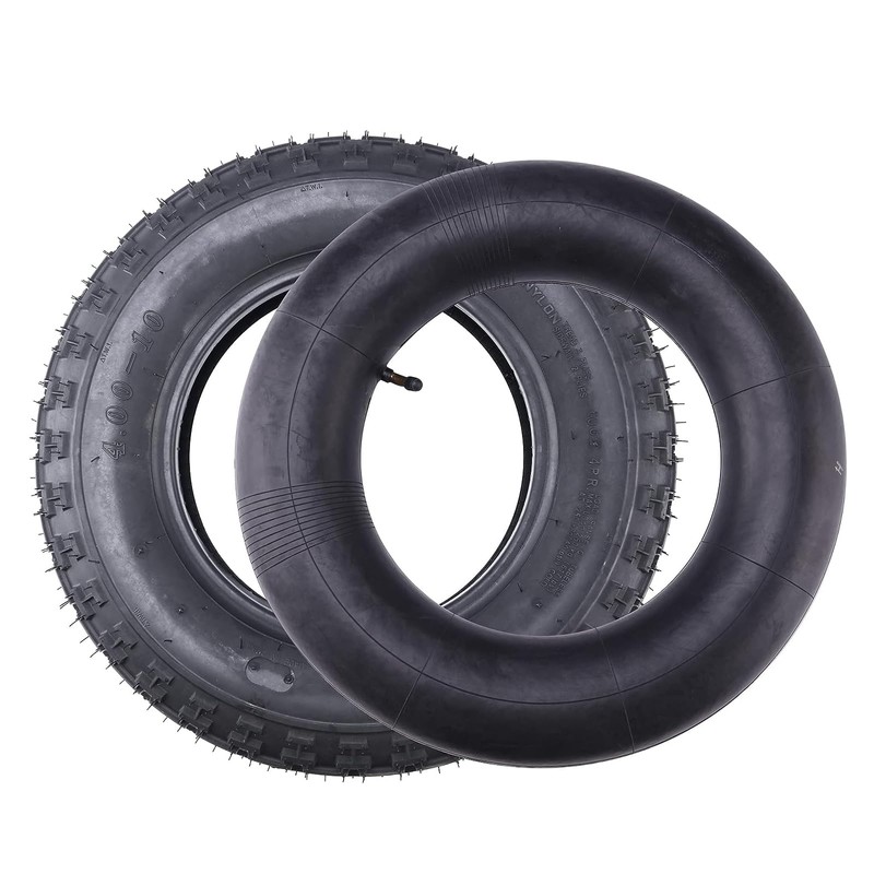 2 Pack Motorcycle Tire+Inner Tubes Dirt Bike Tire 4.00-10 Trail