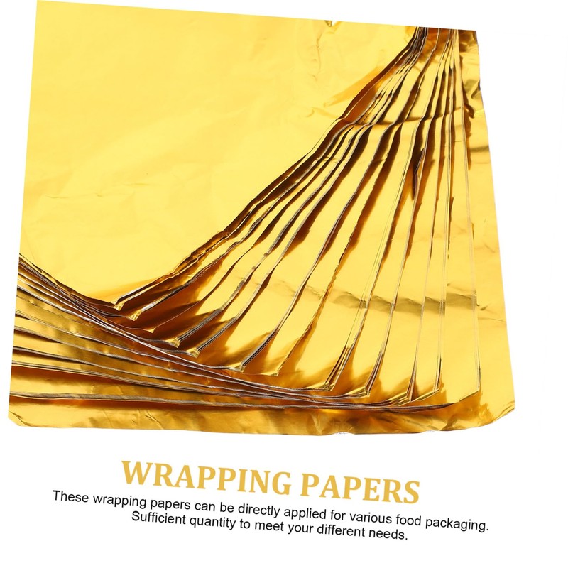 SHOWERORO 600pcs Aluminum Foil Food-Grade Packaging Paper for Wrapping for