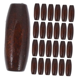 jojofuny 100pcs Natural Wooden Oval Beads for Crafts Large Hole Maple Wood Spacer Beads for Jewelry Making Macrame Projects and Home Decor