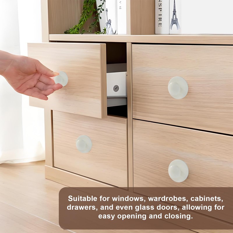 Hordion 30 Pcs Self Adhesive Cabinet Knobs, Self-Stick Dresser Handles