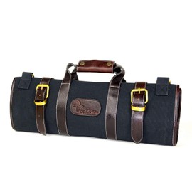 Boldric Black Canvas 17 Pocket Knife Bag