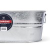 Behrens 0-OV Hot Dipped Galvanized Steel Oval PlanterTub, 5-1/2-Gallon, Silver