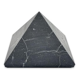 LAMARE Shungite Pyramid Matte 10x10cm Unique Mineral Energy Geometry Improvement Wellbeing Neutralize Energy Reduction Electromagnetic Stress Reduction 1pc