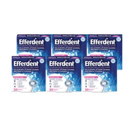 Efferdent Denture Cleanser Tablets, Complete Clean, Cleanser for Retainer and Dental Appliances, 44 Count, (Pack of 6)