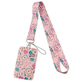 JEYORZY Badge Holder with Lanyard - Ideal for Medical Nurses, Office, School, Women and Men to Carry ID Cards and Phones