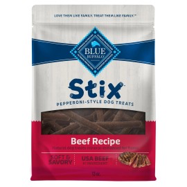 Blue Buffalo BLUE Stix Beef Recipe Pepperoni Style Dog Treats 13 Ounce Pack