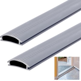 Sacubee 2 Pcs 36 Inch Vinyl Replacement Insert for Adjustable Height Aluminum Thresholds with Seals 1-5/16 x 3/8 Gray Vinyl Replacement Insert for Under Door Weather Stripping Seal Exterior Front Door