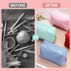sourcing map PU Leather Square Makeup Bag, Waterproof Cosmetic Organizer