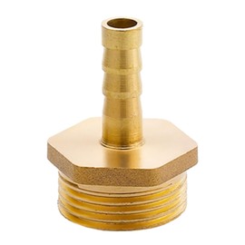 MOUMOUTEN Brass Hose Fitting, G3/4 Inch 8 mm Thick Male Thread Metal Splicer Barb Splicer Connector Hose Fitting Adapter Connection for Air Water Oil