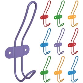 Tibres - Kids Wall Coat Hooks for Girls and Boys for Jackets Clothes Hats Backpacks Robes and Towels - Children Colorful Wall Mounted Hanger Hooks for Use in Nursery Bedroom and Bathroom - Set of 10