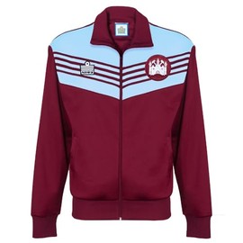 Score Draw West Ham United 1976 Admiral Retro Track Jacket Claret/Sky Medium Polyester
