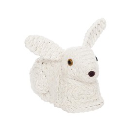 C&F Home Decorative Spring Easter Animal Figurine 8.5 Inch Polyester Rope Resting Woven Bunny Rabbit