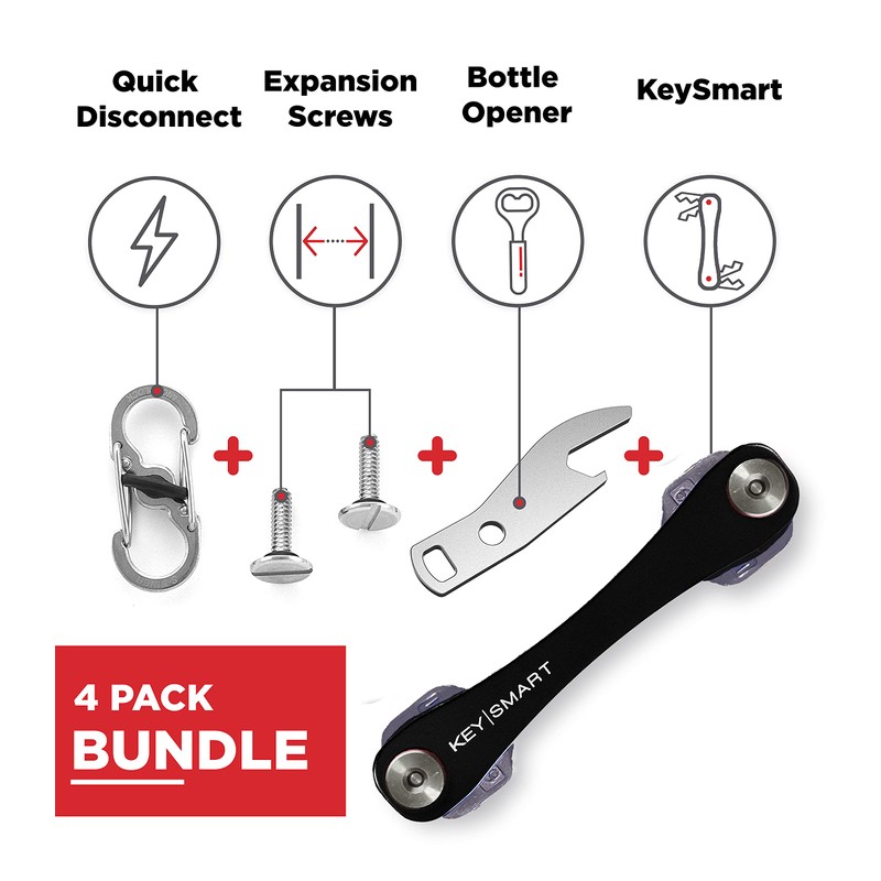 KeySmart - Compact Key Holder and Keychain Organizer (w/Expansion Pack-14