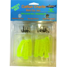Fishing: Catfish Charlie Dip Bait Worms - Per 12
