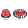 Wire Brush for Angle Grinder, 4Pcs Rotary Twist Knot Wire