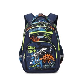 Cusangel Kids Backpack for Boys Elementary Preschool School Bags 16 Inch Dinosaur Backpack Multi Compartment,Sturdy Backpack Age 5-10(Dinosaur Fossil, Glow In The Dark)
